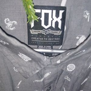 Fox Racing Button Up, Random Evilness, Super Cool.